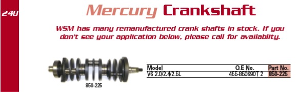 mercury crankshaft 248 